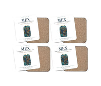 Thumbnail for Mexico City Benito Juarez International Airport (MEX) design on white 4 pieces set coaster