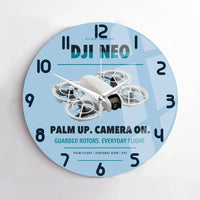 Thumbnail for DJI Neo design on light blue no frame wall clock