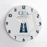 Thumbnail for Aeropuerto Internacional La Aurora (GUA) design on light gray no frame wall clock