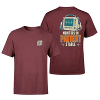 Thumbnail for SIGNAL 434 - Monitors On Patient Stable - Double-Side T-Shirt design on dark red double side t shirt