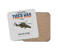 Thumbnail for Airbus Helicopters Tiger HAD design on light gray 1 piece coaster