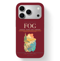 Thumbnail for Foggia Airport (FOG) design on dark red iPhone 17 Pro MagSafe case