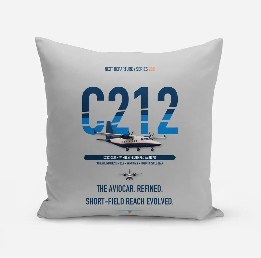 CASA C-212-300 Aviocar design on light gray pillow