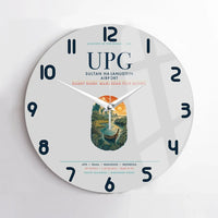 Thumbnail for Sultan Hasanuddin Airport (UPG) design on light gray no frame wall clock