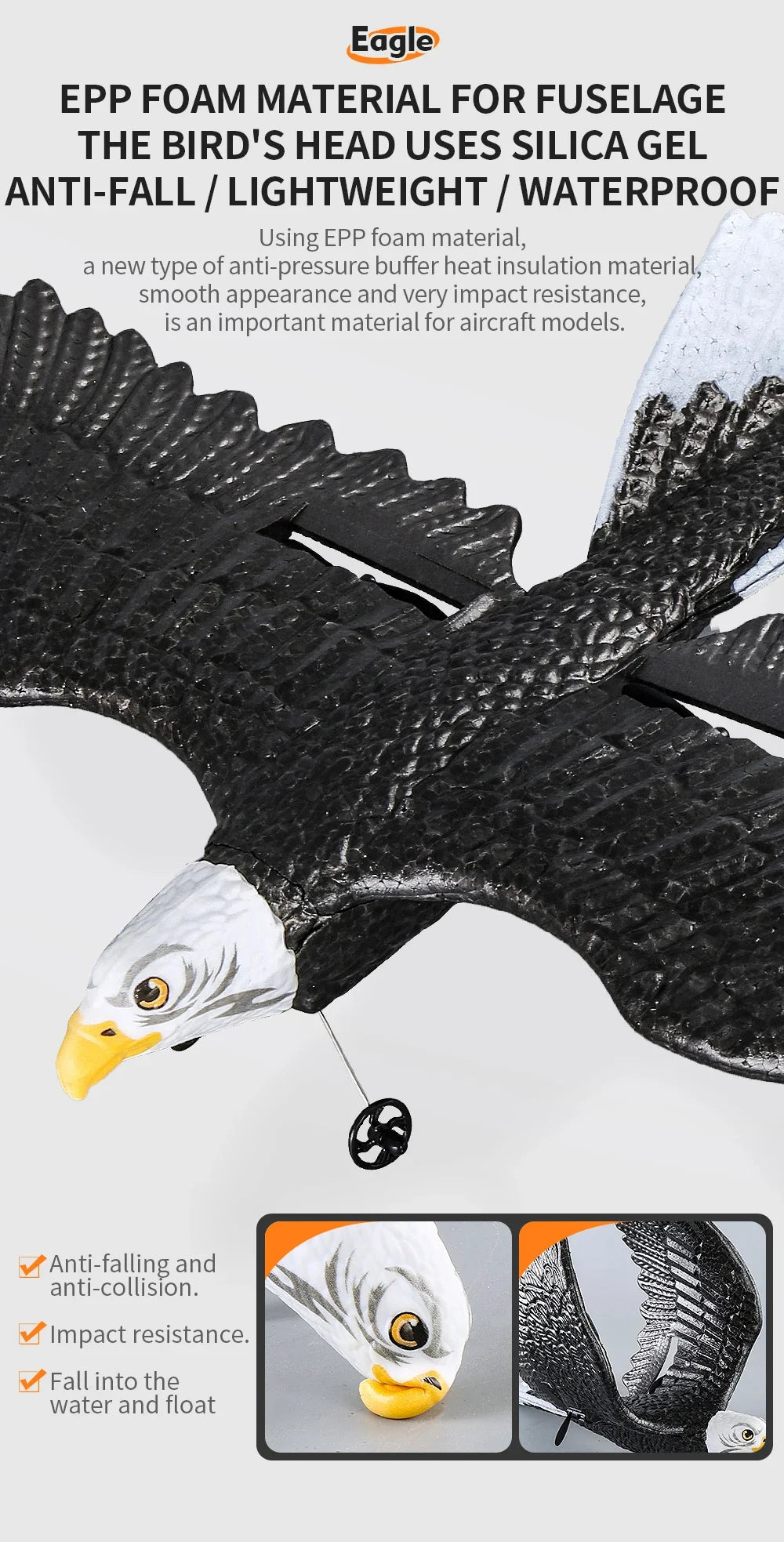 Z59 2Channel 2.4G Glider RC Airplane with Eagle Style Remote Control EPP Foam Drone Simple Control - view 12