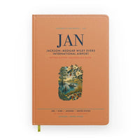 Thumbnail for Jackson–Medgar Wiley Evers International Airport (JAN) design on orange notebook