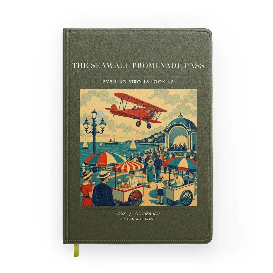 VINTAGE G4476 - The Seawall Promenade Pass - Designed Notebooks design on greenarmy