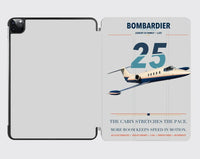 Thumbnail for Bombardier Learjet 25 design on light gray ipad tablet case