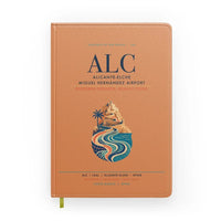 Thumbnail for Alicante-Elche Miguel Hernandez Airport (ALC) design on orange notebook
