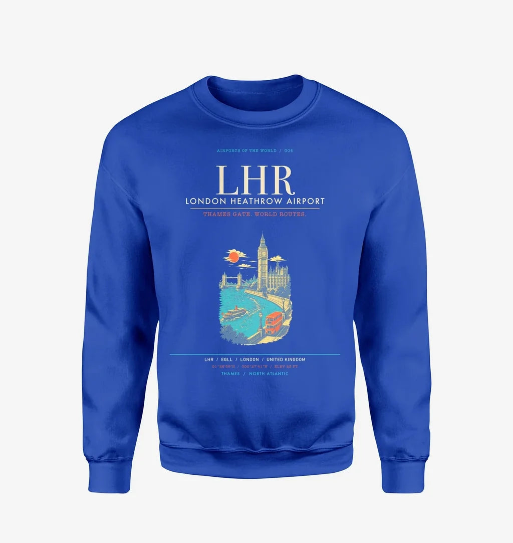 London Heathrow Airport LHR Sweatshirt - Blue