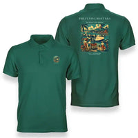 Thumbnail for VINTAGE G4055 - The Flying Boat Era - Double-Side Polo T-Shirt design on green