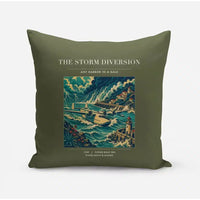 Thumbnail for VINTAGE G4074 - The Storm Diversion - Designed Pillows design on greenarmy