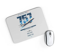 Thumbnail for Boeing 757-200 design on light gray rectangle mouse pad