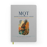 Thumbnail for Sawyer International Airport (MQT) design on light gray notebook