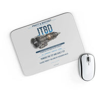 Thumbnail for JT8D design on light gray rectangle mouse pad