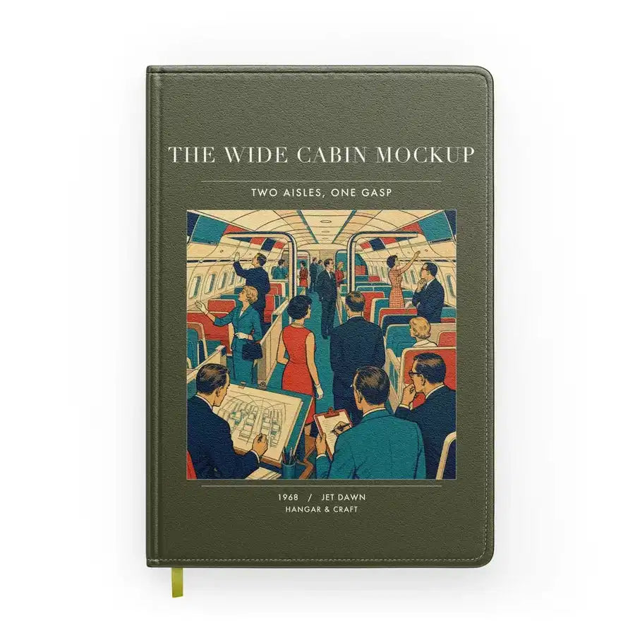 VINTAGE G4467 - The Wide Cabin Mockup - Designed Notebooks design on greenarmy