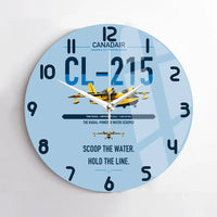 Thumbnail for Canadair CL-215 design on light blue no frame wall clock
