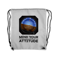 Thumbnail for Mind Your Attitude Drawstring Bag - view 6