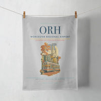 Thumbnail for Worcester Regional Airport (ORH) design on light gray towel