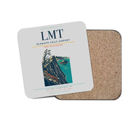 Thumbnail for Klamath Falls Airport (LMT) design on light gray 1 piece coaster