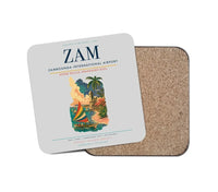 Thumbnail for Zamboanga International Airport (ZAM) design on light gray 1 piece coaster