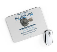 Thumbnail for PW4000-100 design on light gray rectangle mouse pad