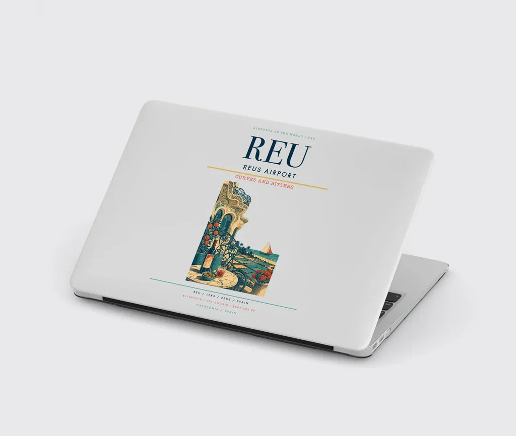 Reus Airport (REU) design on light gray MacBook case
