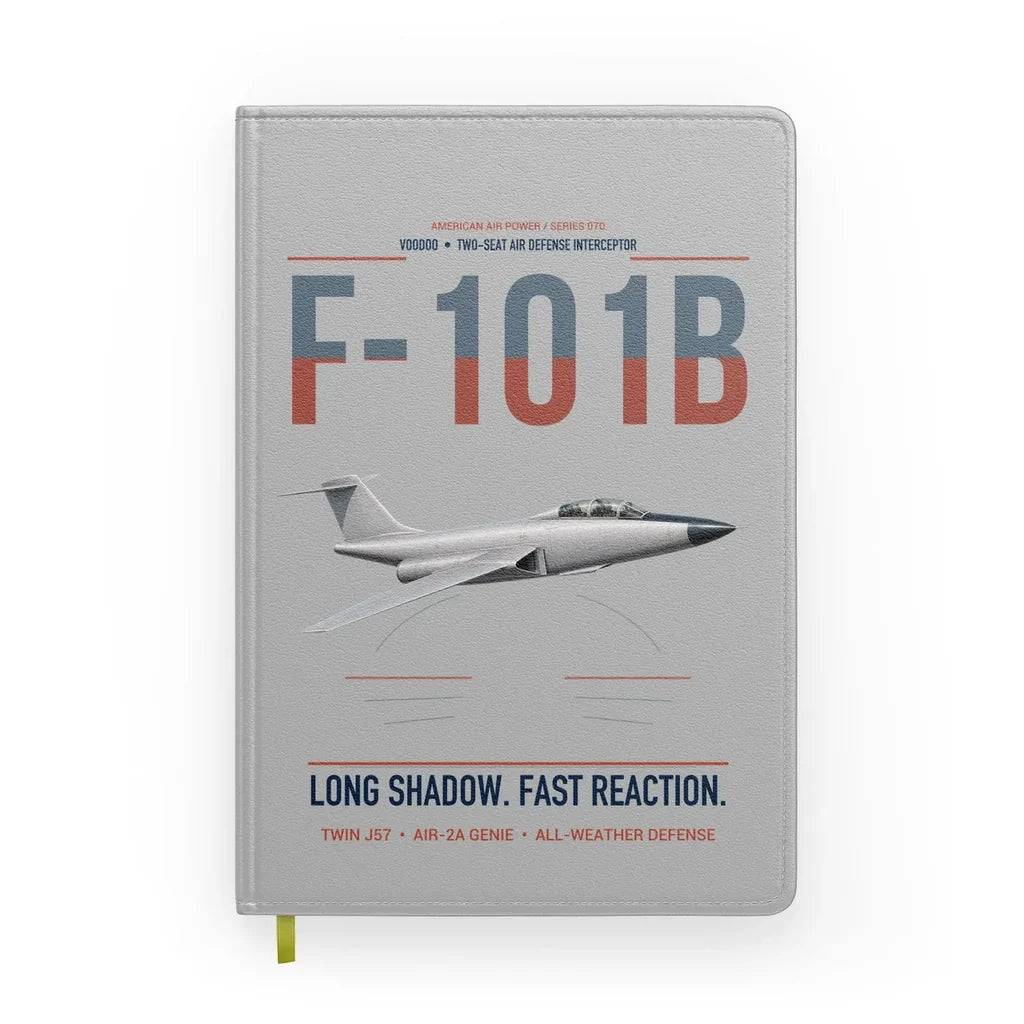 F-101B Voodoo design on light gray notebook