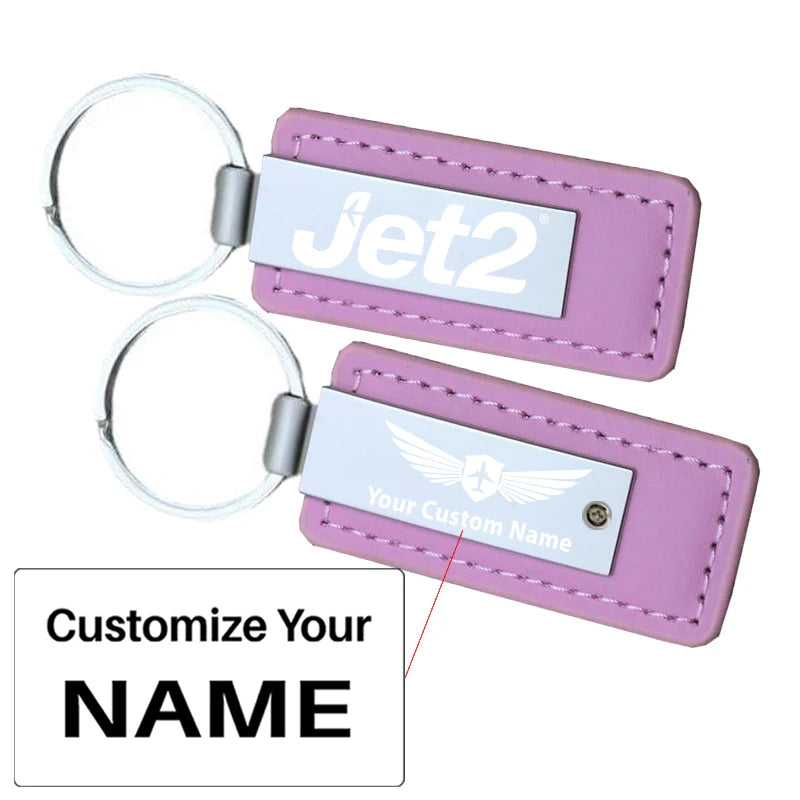 Customisable JET2 Airlines Faux Leather Key Chain - view 7