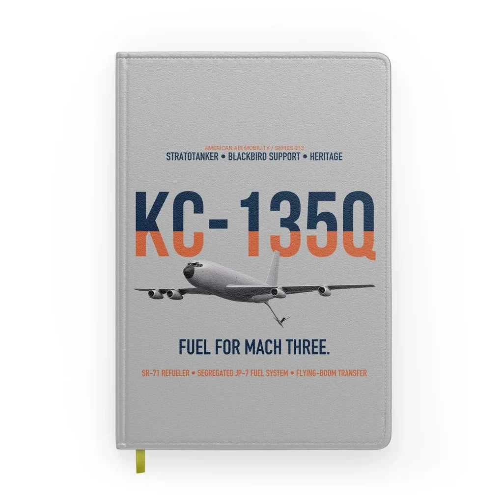 KC-135Q Blackbird Tanker design on light gray notebook