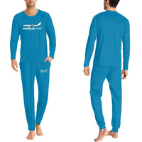 Thumbnail for The Airbus A330 men pajamas - Light Blue