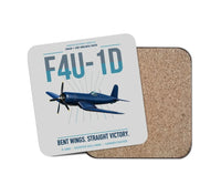 Thumbnail for F4U-1D Corsair design on light gray 1 piece coaster