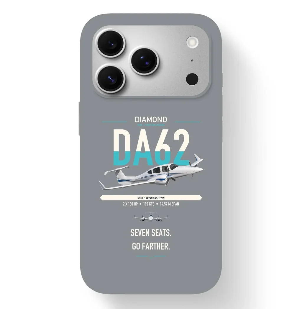Diamond DA62 design on gray magsafe iphone case, for iPhone 17 Pro