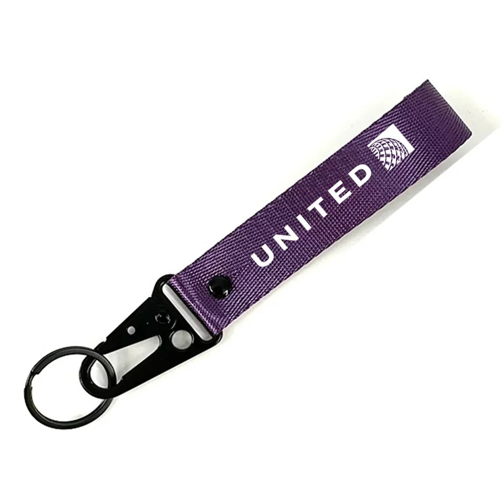 United Airlines Hawk-shaped key chain, Purple+NO NAME