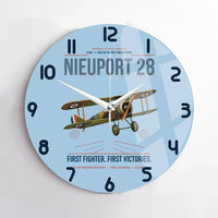 Thumbnail for Nieuport 28C.1 design on light blue no frame wall clock