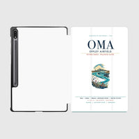 Thumbnail for Omaha Eppley Airfield (OMA) design on white samsung tablet tablet case