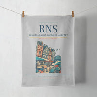 Thumbnail for Rennes–Saint-Jacques Airport (RNS) design on light gray towel