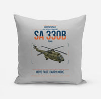 Thumbnail for Aérospatiale SA 330B Puma design on light gray pillow