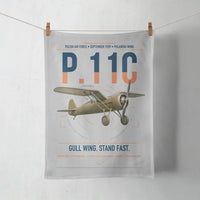 Thumbnail for PZL P.11c design on light gray towel