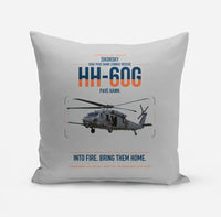 Thumbnail for Sikorsky HH-60G Pave Hawk design on light gray pillow