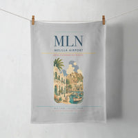 Thumbnail for Melilla Airport (MLN) design on light gray towel