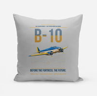 Thumbnail for Martin B-10 design on light gray pillow