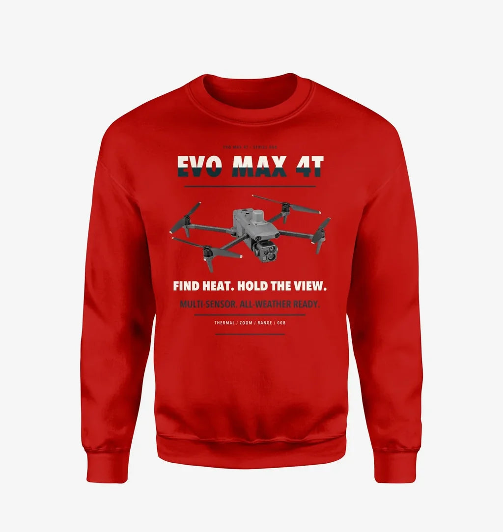 Autel EVO Max 4T design on red sweatshirt