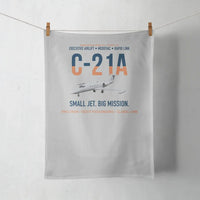 Thumbnail for C-21A Learjet Small Jet Big Mission design on light gray towel