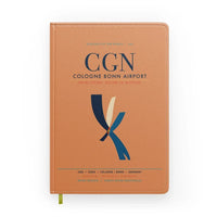 Thumbnail for Cologne Bonn Airport (CGN) design on orange notebook