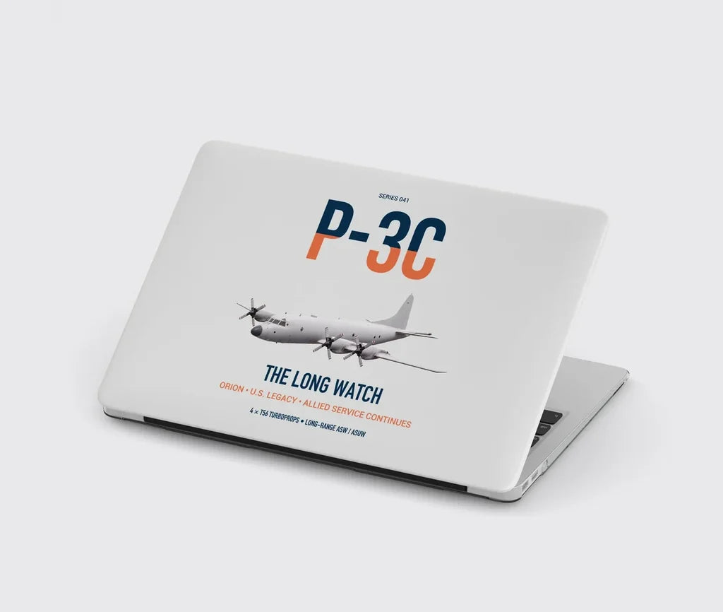 P-3C Orion design on light gray MacBook case