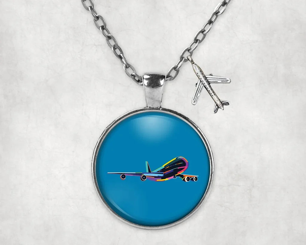 Multicolor Airplane Necklace - view 6