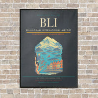 Thumbnail for Bellingham International Airport BLI - Canvas Framed - Gray