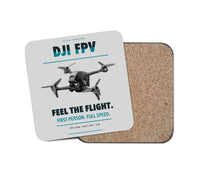 Thumbnail for DJI FPV design on light gray 1 piece coaster