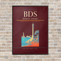 Thumbnail for Brindisi Airport BDS - Canvas Framed - Dark Red